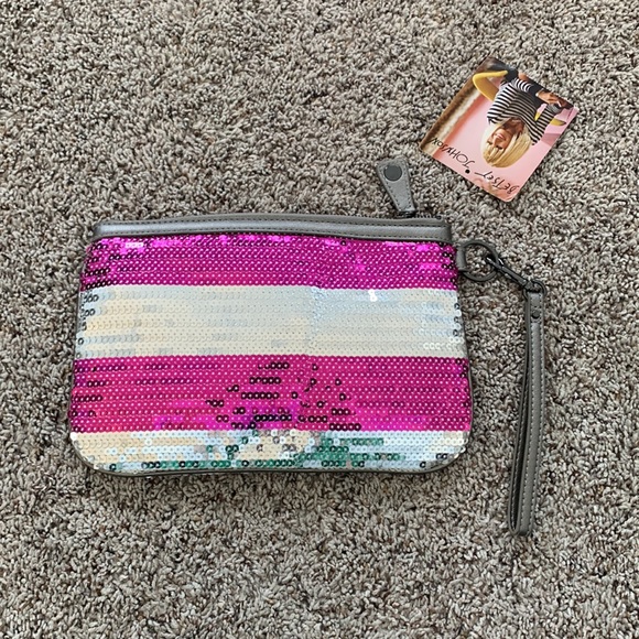 Betsey Johnson Glitter Wristlet Clutch - Picture 4 of 9